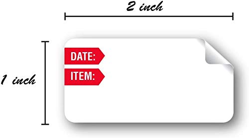 Hybsk 1 x 2 Inch Freezer Labels Food Storage Labels Freezer & Refrigerator Labels Total 500 Per Roll