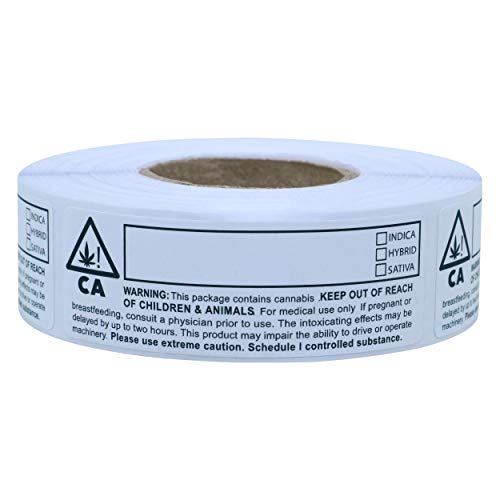 Hybsk California Compliant Identification Labels -3”x1” - 500 Stickers on a Roll