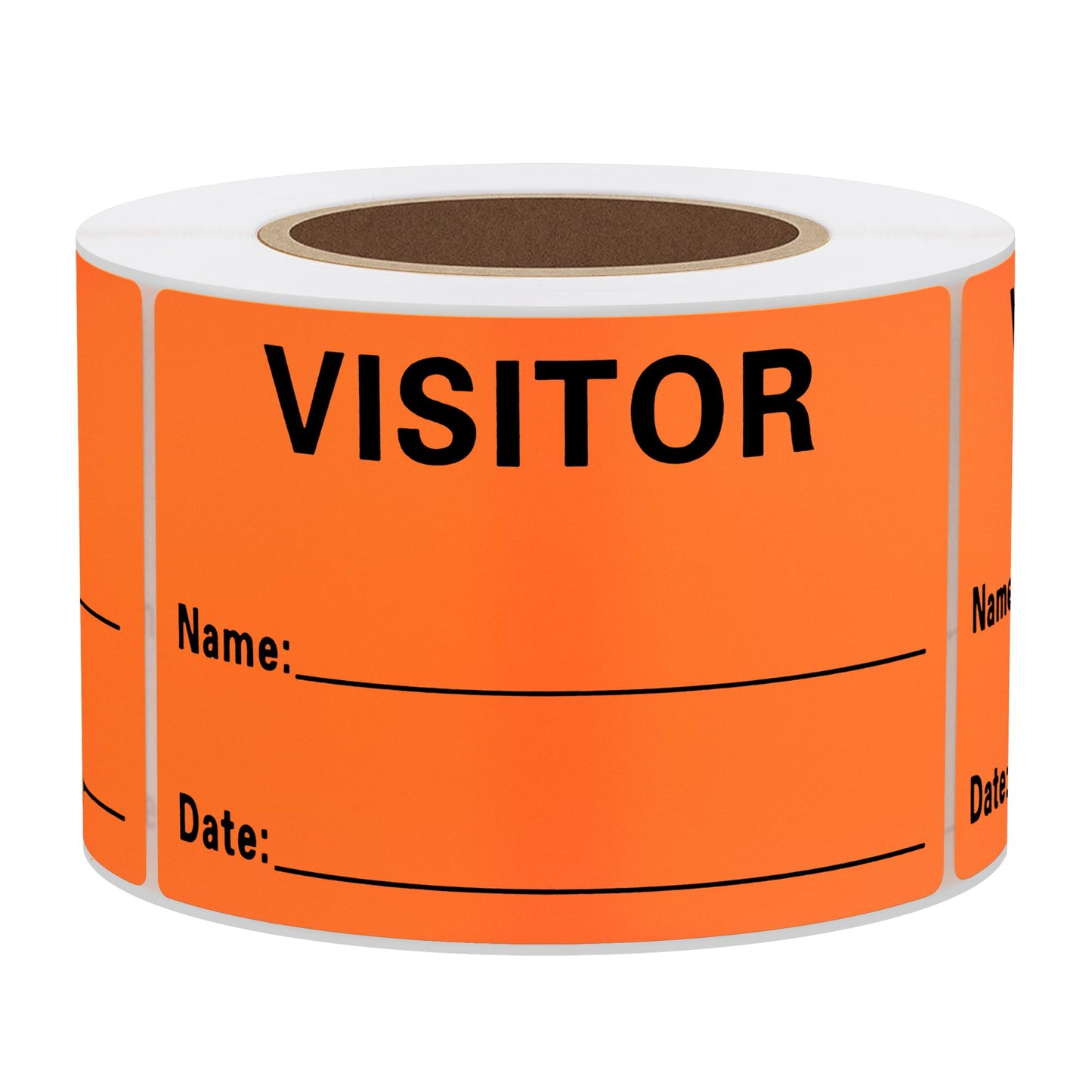 Hybsk Visitor Pass Fluorescent Green Visitor Identification Labels Stickers 300 Labels Per Roll