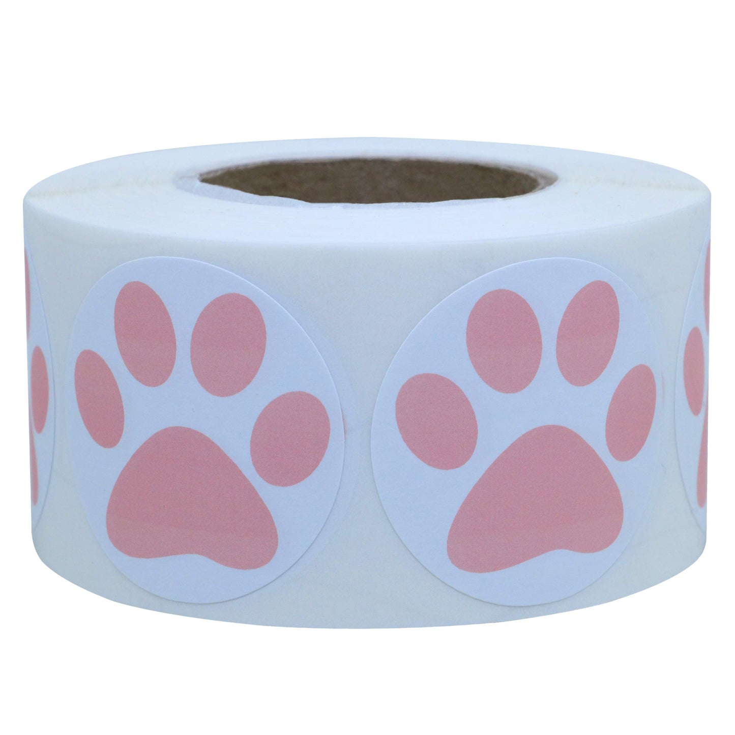 Hybsk 1.5 inch Round Black Bear Paw Print Dog Puppy Paw Stickers