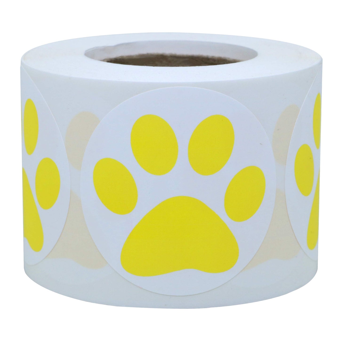 Hybsk 2" Round Black Bear Paw Print Dog Puppy Paw Stickers