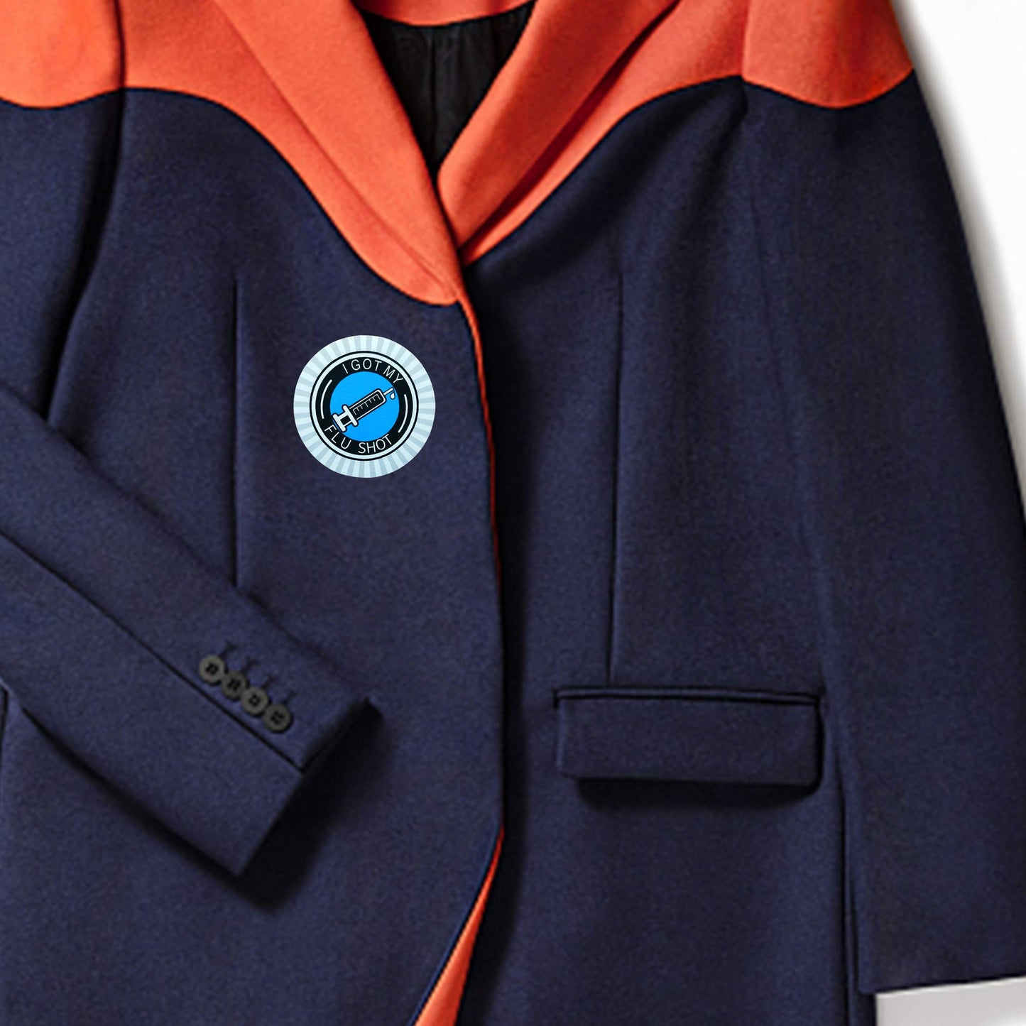 Hybsk I Got My Flu Shot Stickers 1.5 Inch Tota 500 Labels Per Roll