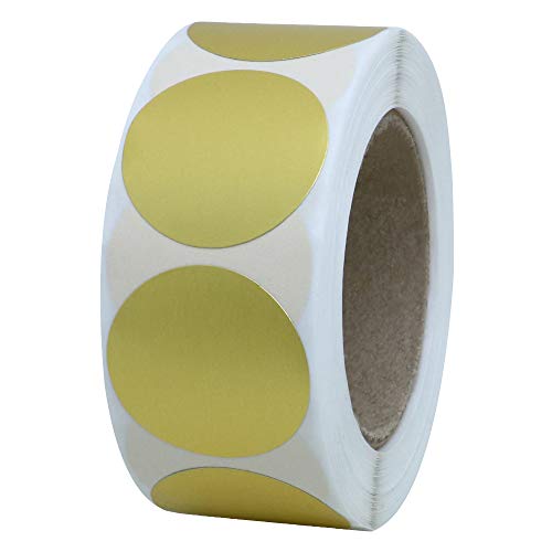 Hybsk Gold Labels 1.5" Round Color Coding Dots Stickers Adhesive Label 400 Per Roll