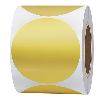 Hybsk Gold Labels 1.5" Round Color Coding Dots Stickers Adhesive Label 400 Per Roll