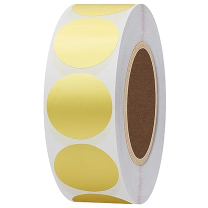 Hybsk Gold Labels 1.5" Round Color Coding Dots Stickers Adhesive Label 400 Per Roll