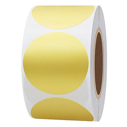 Hybsk Gold Labels 1.5" Round Color Coding Dots Stickers Adhesive Label 400 Per Roll