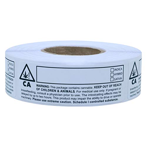 Hybsk California Compliant Identification Labels -3”x1” - 500 Stickers on a Roll