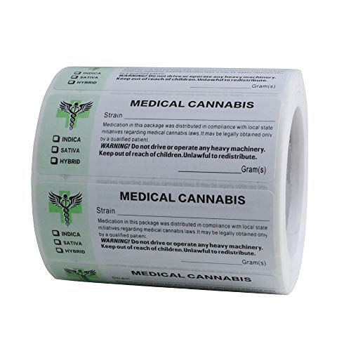 Hybsk Generic Medical Cannabis Strain Labels - State Compliant Medical Marijuana, Pot Labels