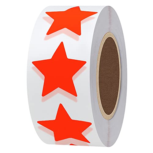 Hybsk 1" Gold Star Shape Paper Stickers Packaging Seals Tag Total 500 Labels Per Roll