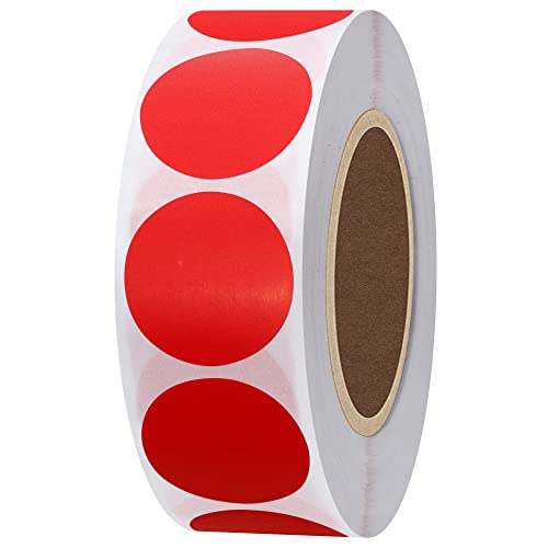 Hybsk Color Coding Dot Labels 1" Round Natural Paper Stickers Adhesive Label 1,000 Per Roll