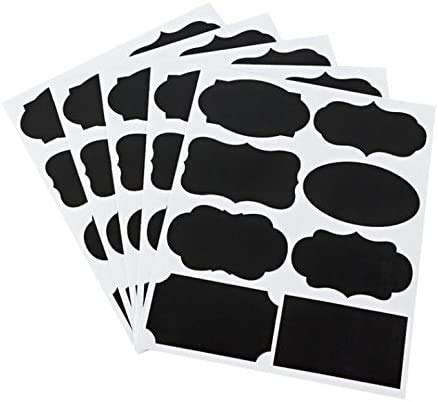 Hybsk Chalkboard Labels,Fashionclubs Reusable Blackboard Stickers for The Kitchen, Pantry, Mason Jars, Wine Glasses Total 120 Pcs