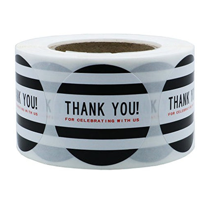 Hybsk Purple Thank You for Celebrating with Us Stickers 1.5" Round Total 500 Labels Per Roll