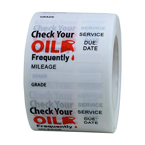 Hybsk Clear Oil Change/Service Reminder Stickers 2"x2" Premium Quality Oil Change Stickers