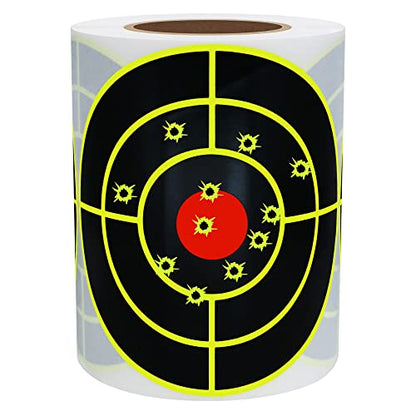 Hybsk 3 inch Targets for Shooting with Fluorescent Yellow Impact, Shooting Targets for BB Pellet Airsoft Guns