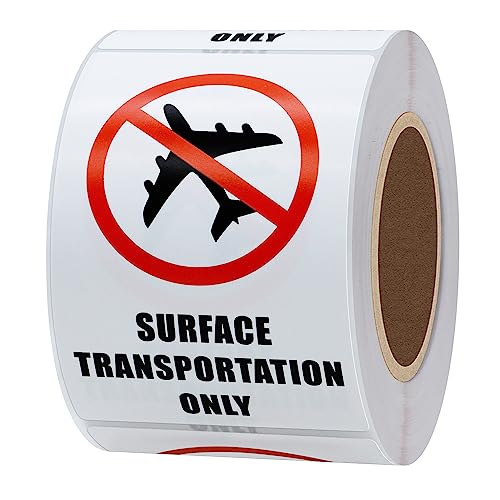 Hybsk 2"x3" Surface Transportation ONLY DOT Warning Labels Stickers Total 300 Labels Per Roll