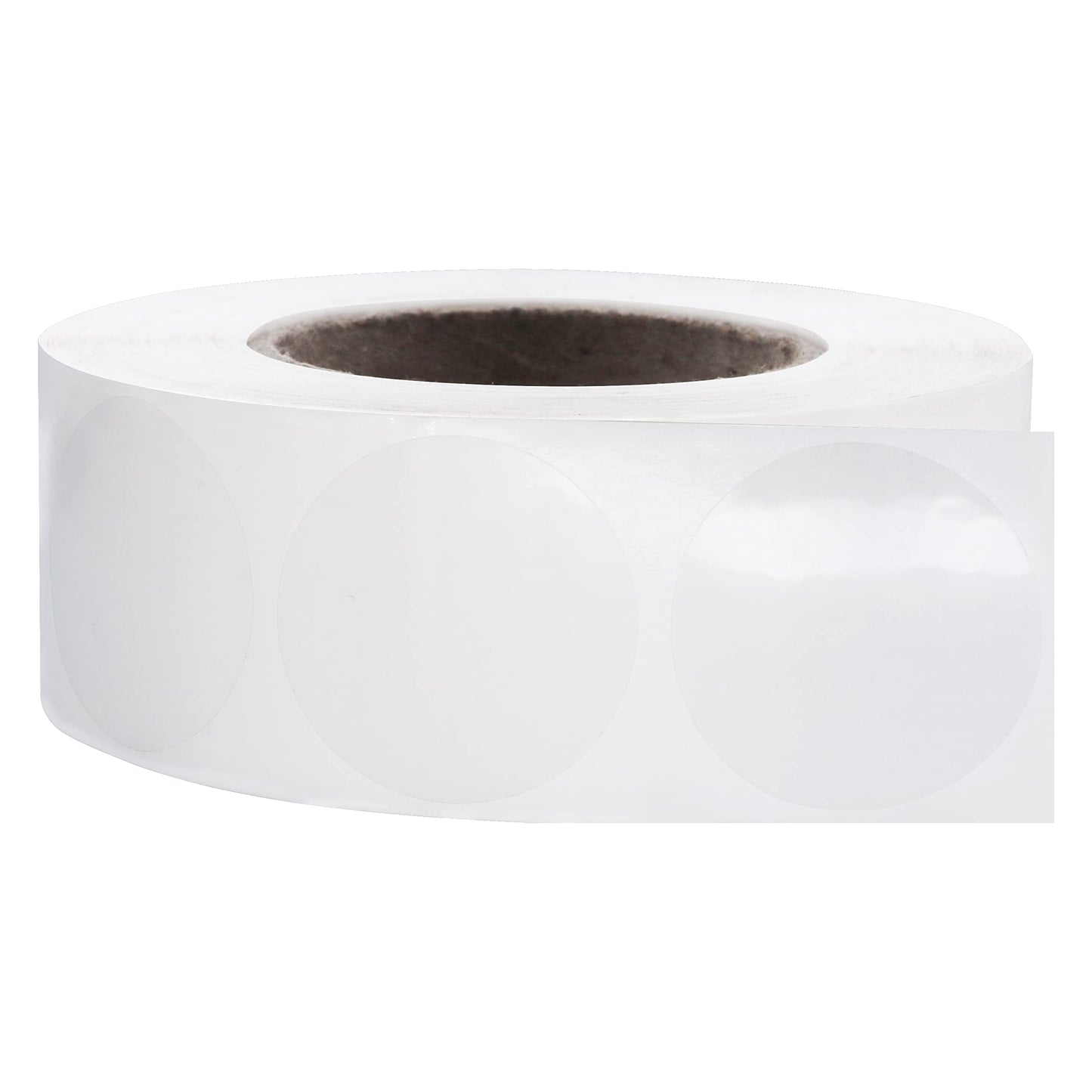 Hybsk Clear Seal Sticker Labels 1" Round Circle Wafer Stickers/Labels 1,000 Per Roll (1 roll)