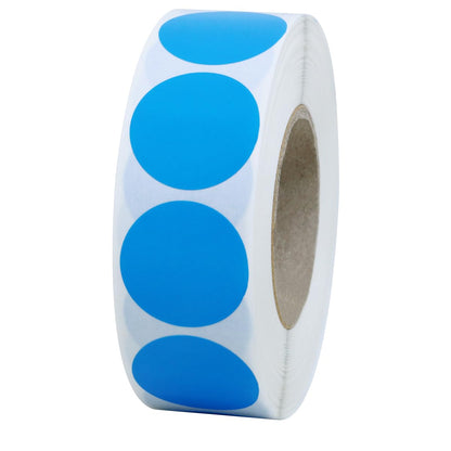 Hybsk Color Coding Dot Labels 1" Round Natural Paper Stickers Adhesive Label 1,000 Per Roll