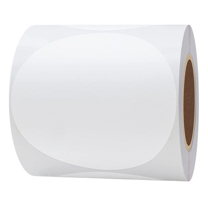 Hybsk 2 inch Circle Color Direct Thermal Stickers Shipping Labels for Barcodes, Name Tag, DIY Logo Design, Inventory– Compatible with Zebra, Rollo, Munbyn, and More-750 pcs per Roll