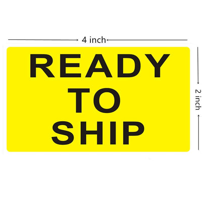 Hybsk 2x4 inch Yellow Ready to Ship Production Shipping Labels Special Handling Stickers Total 200 Adhesive Labels Per Roll