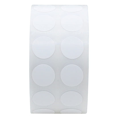 Hybsk White Circle Color Coding Dot Stickers Round Semi Gloss Paper Stickers Adhesive Label