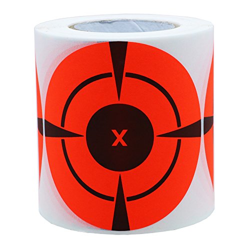 Hybsk 3 Inch Target Pasters Round Adhesive Shooting Targets - Target Dots - Fluorescent Red