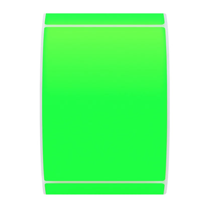 Hybsk 2x3 Inch Color-Code Labels Fluorescent Green Sticker Rectangle 300 Labels Per Roll