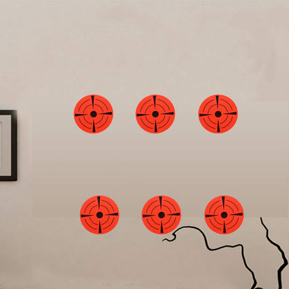 Hybsk Target Pasters 3 Inch Round Adhesive Shooting Targets - Target Dots - Fluorescent Red and Black (Fluorescent Red)