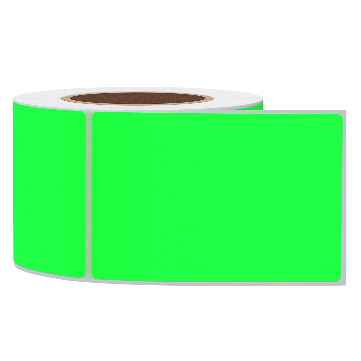 Hybsk 2x3 Inch Color-Code Labels Fluorescent Green Sticker Rectangle 300 Labels Per Roll