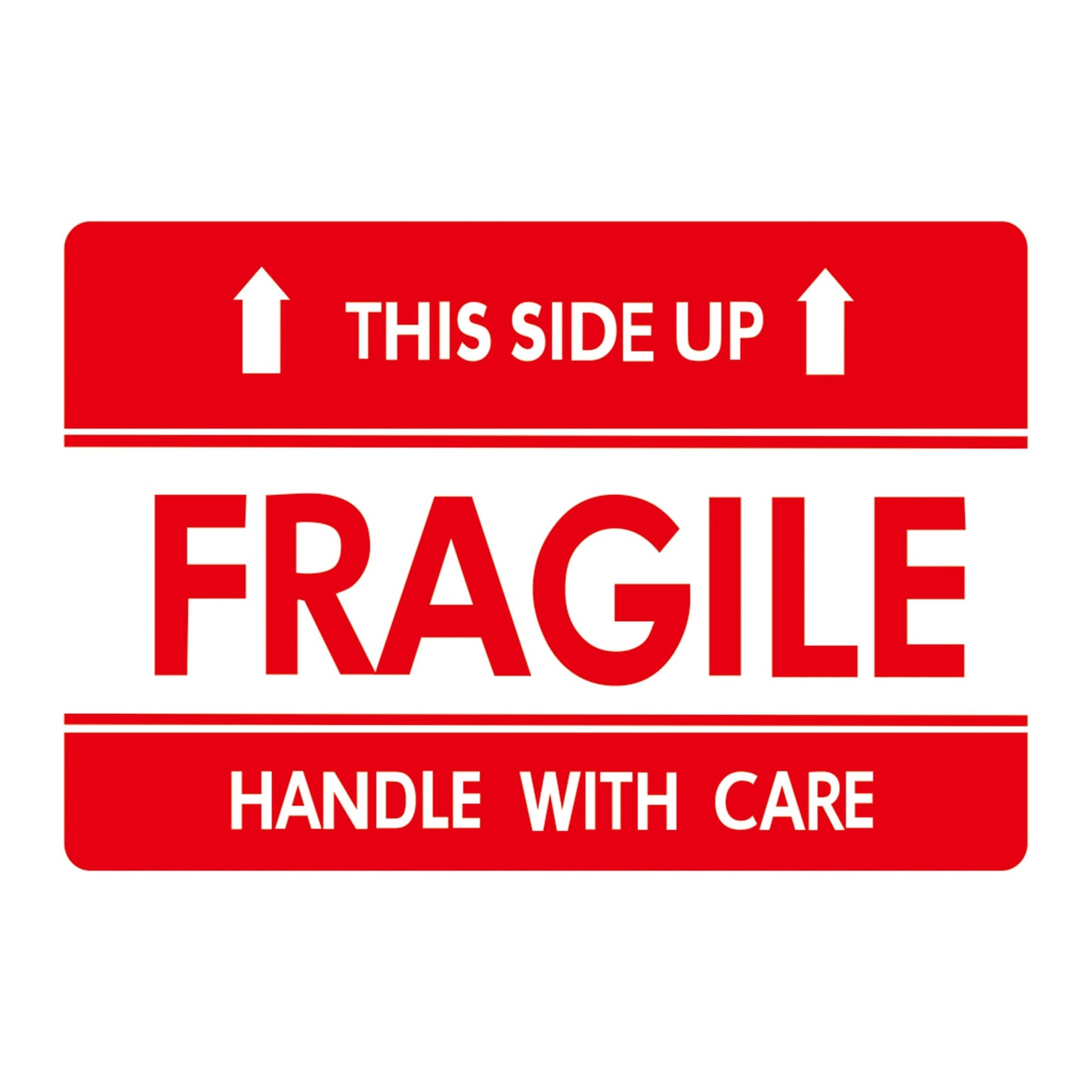 Hybsk 2"*3" Handle with Care This Side Up Fragile Stickers Adhesive Label 300 Per Roll