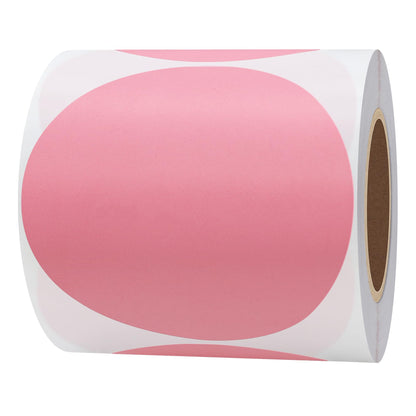 Hybsk 2 inch Circle Color Direct Thermal Stickers Shipping Labels for Barcodes, Name Tag, DIY Logo Design, Inventory– Compatible with Zebra, Rollo, Munbyn, and More-750 pcs per Roll