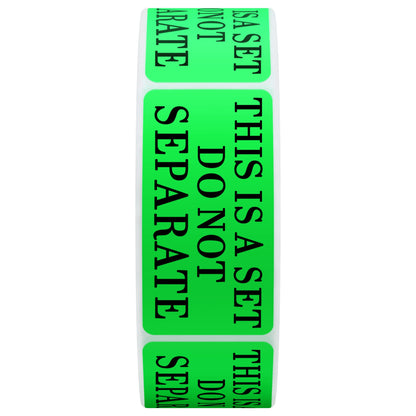 Hybsk 1" x 2" Fluorescent Red This is a Set Do Not Separate Labels, Quantity Discounts,Sold As Set Labels, Shipping Labels,Total 500 Per Roll
