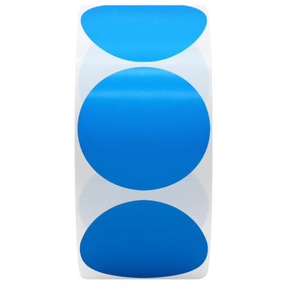 Hybsk 2 inch Circle Color Direct Thermal Stickers Shipping Labels for Barcodes, Name Tag, DIY Logo Design, Inventory– Compatible with Zebra, Rollo, Munbyn, and More-750 pcs per Roll