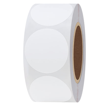 Hybsk 2 inch Circle Color Direct Thermal Stickers Shipping Labels for Barcodes, Name Tag, DIY Logo Design, Inventory– Compatible with Zebra, Rollo, Munbyn, and More-750 pcs per Roll