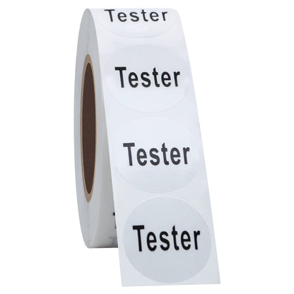 Hybsk Clear Cosmetic Tester Labels 20mm Round Total 500 Per Roll (1 Roll)