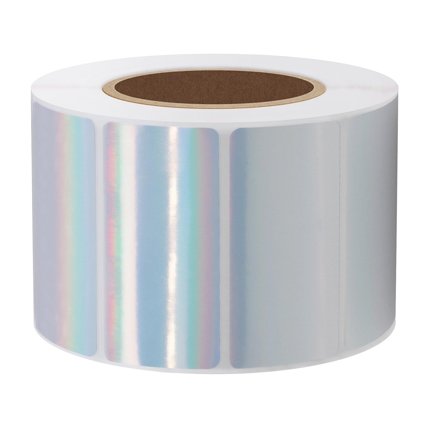 Hybsk Holographic Silver Thermal Sticker Rainbow Thermal Labels for Shipping, Barcodes, Address, Compatible with Rollo Label Printer & Zebra Desktop Printers