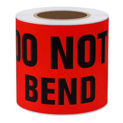 Hybsk 3x5 inch Do Not Bend Warning Stickers Adhesive Label 100 Per Roll