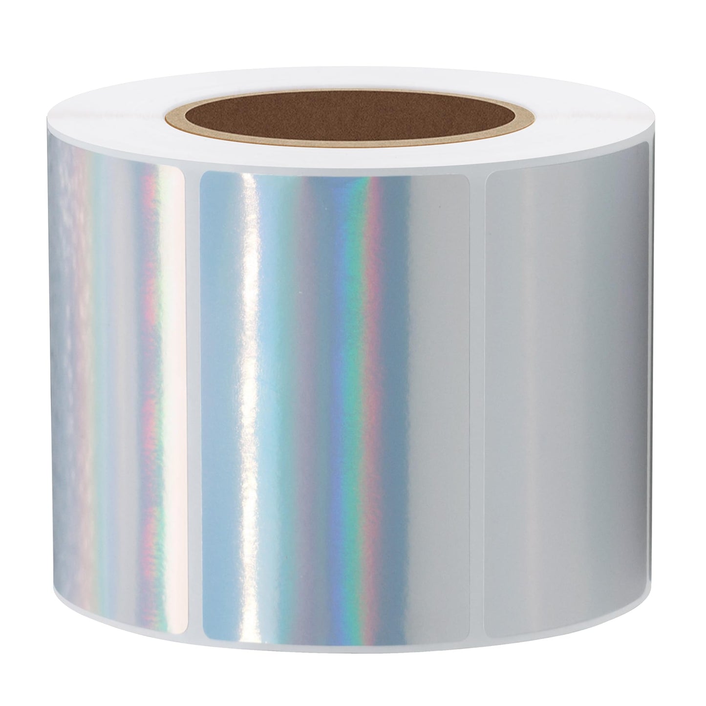 Hybsk Holographic Silver Thermal Sticker Rainbow Thermal Labels for Shipping, Barcodes, Address, Compatible with Rollo Label Printer & Zebra Desktop Printers