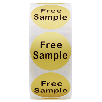 Hybsk Free Sample Stickers 1 Inch Round Retail Store Sale Displays Adhesive Labels for Inventory Control Total 500 Per Roll