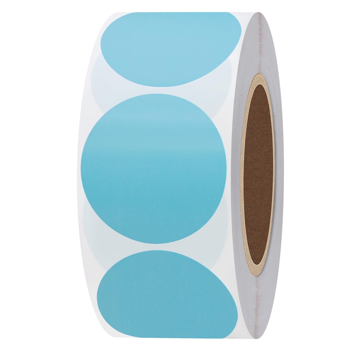 Hybsk 2 inch Circle Color Direct Thermal Stickers Shipping Labels for Barcodes, Name Tag, DIY Logo Design, Inventory– Compatible with Zebra, Rollo, Munbyn, and More-750 pcs per Roll