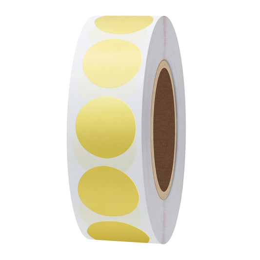 Hybsk Gold Labels 3/4 Inch Round Permanent Color-Code Dot Stickers, 1000 per Roll