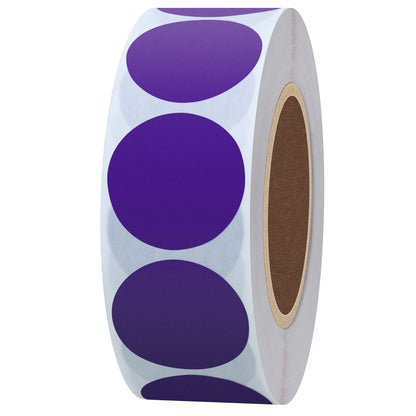 Hybsk Color Coding Dot Labels 1" Round Natural Paper Stickers Adhesive Label 1,000 Per Roll