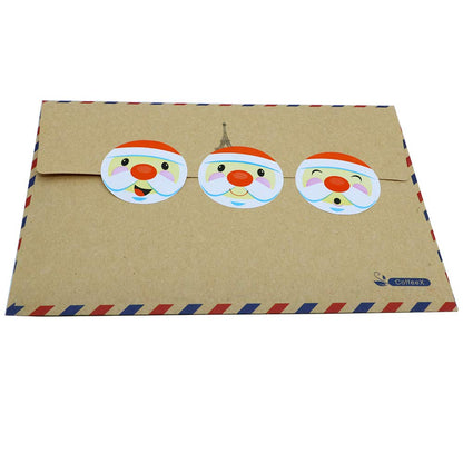 Hybsk Merry Christmas Santa Claus Stickers for Items Gift 1.5" Round Labels 500 Total Per Roll