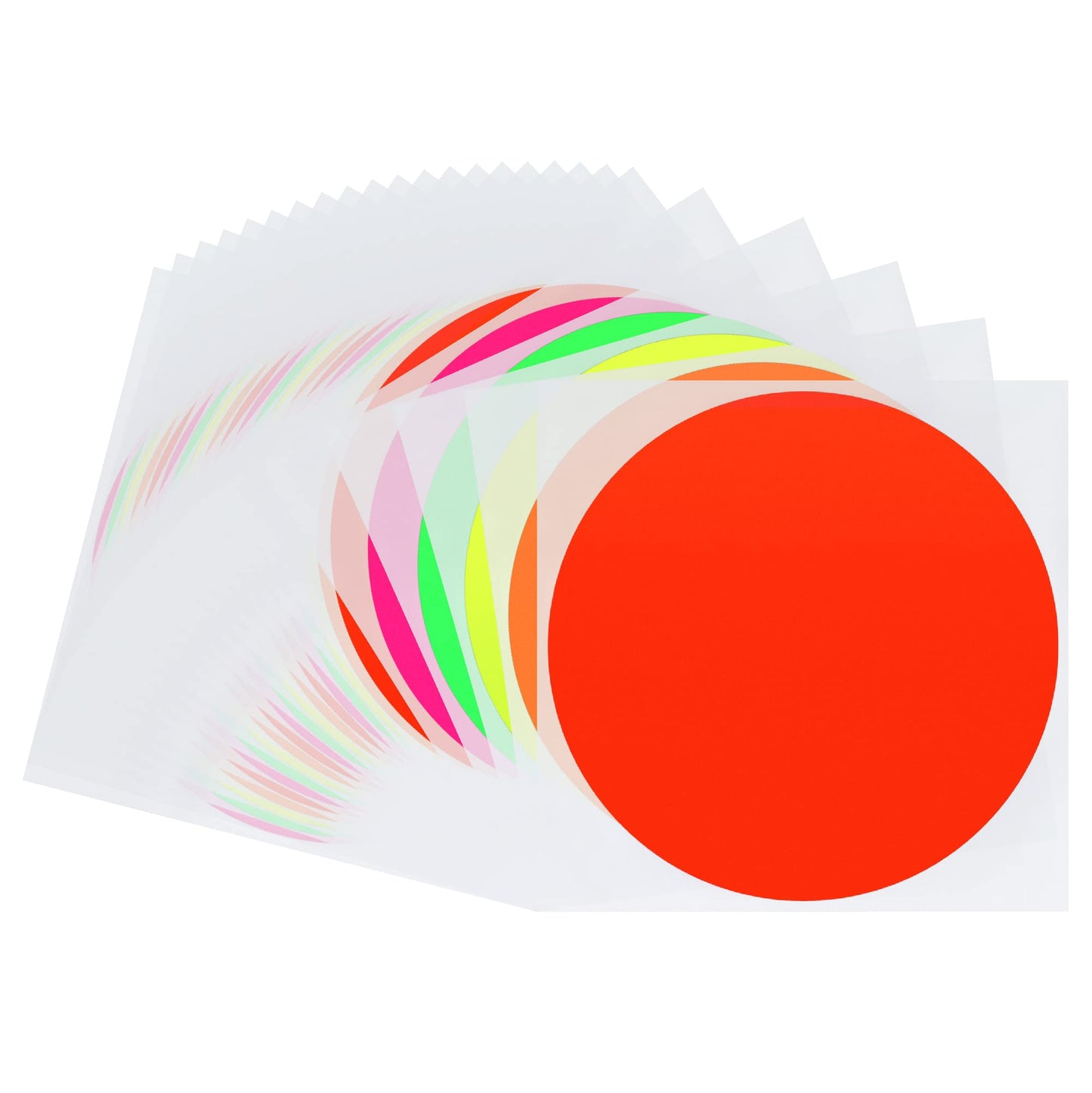 Hybsk 4 inch Round Inventory Labels Permanent Fluorescent Color Coding Organizer Labels