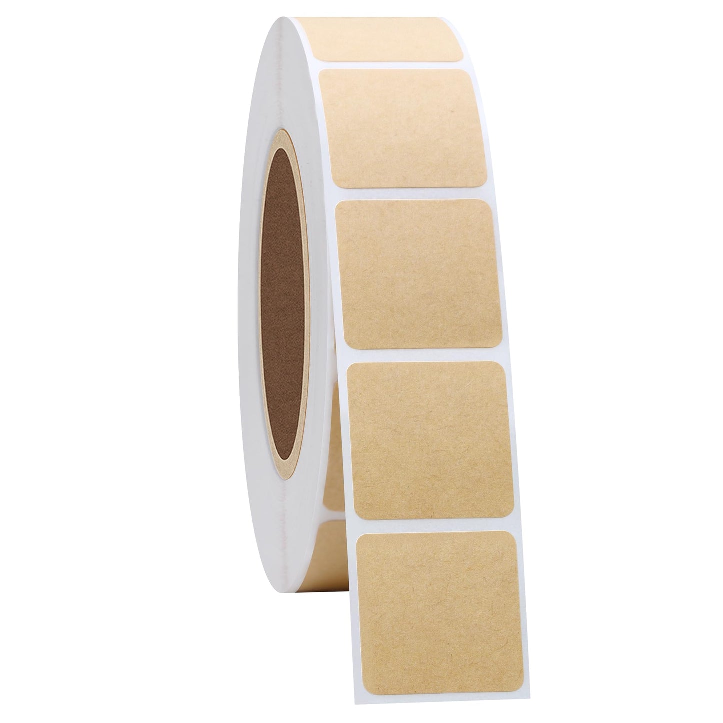 Hybsk 0.85 Inch Square Blank Kraft Shooting Target Pasters | Writable Inventory Organizer Labels | Total 1,000 Adhesive Labels Per Roll