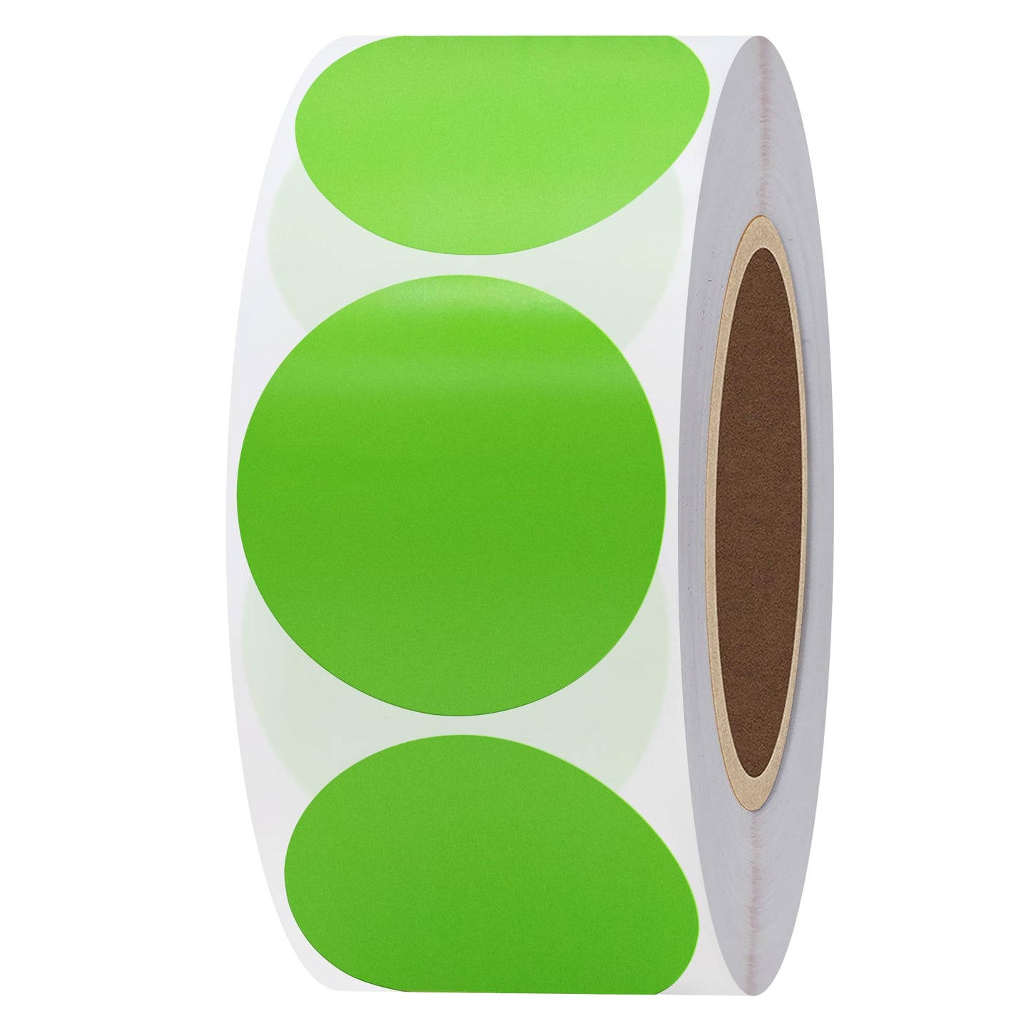 Hybsk 2 inch Circle Color Direct Thermal Stickers Shipping Labels for Barcodes, Name Tag, DIY Logo Design, Inventory– Compatible with Zebra, Rollo, Munbyn, and More-750 pcs per Roll