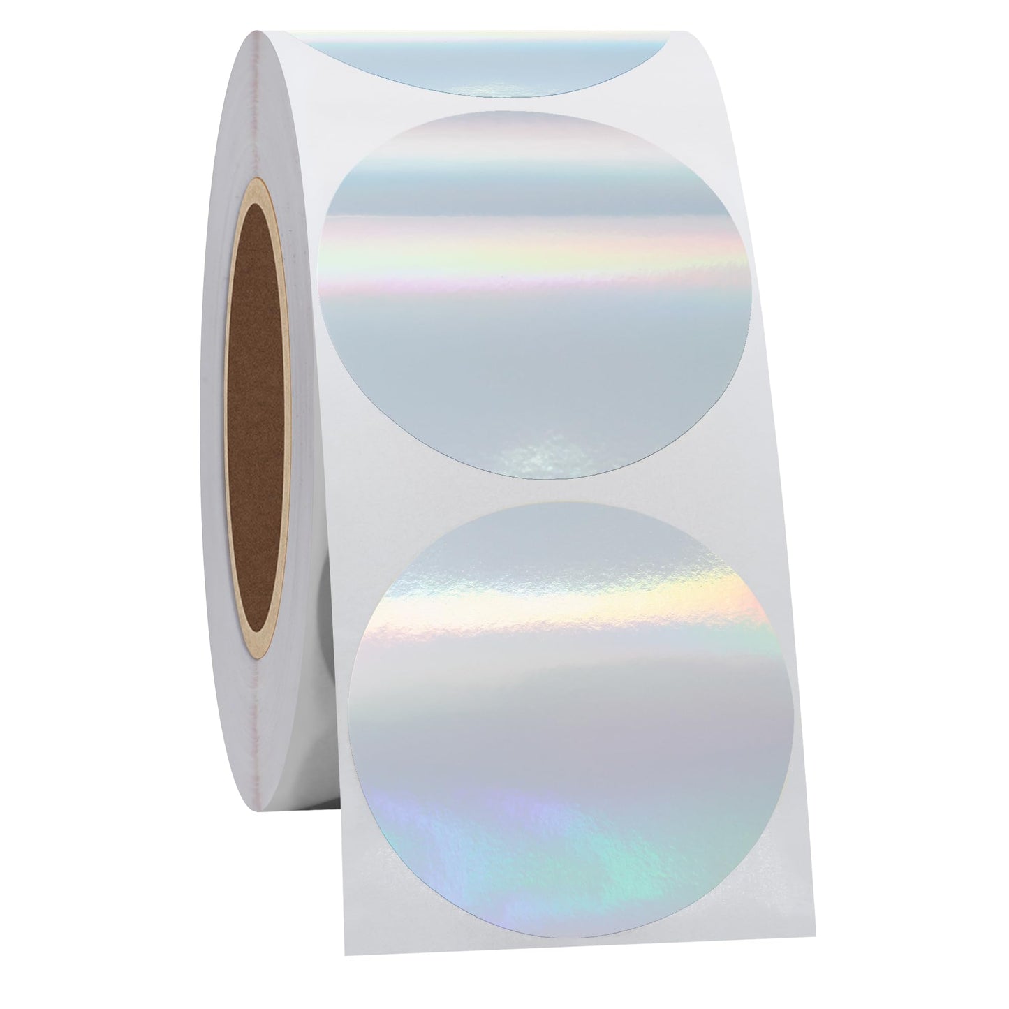 Hybsk Holographic Silver Thermal Sticker Rainbow Thermal Labels for Shipping, Barcodes, Address, Compatible with Rollo Label Printer & Zebra Desktop Printers