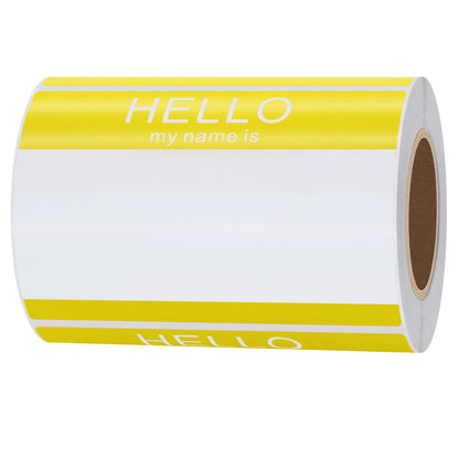 Hybsk Hello My Name is Blue Name Tag Identification Stickers 3-1/2” x 2-3/8” Total 200 Labels Per Roll