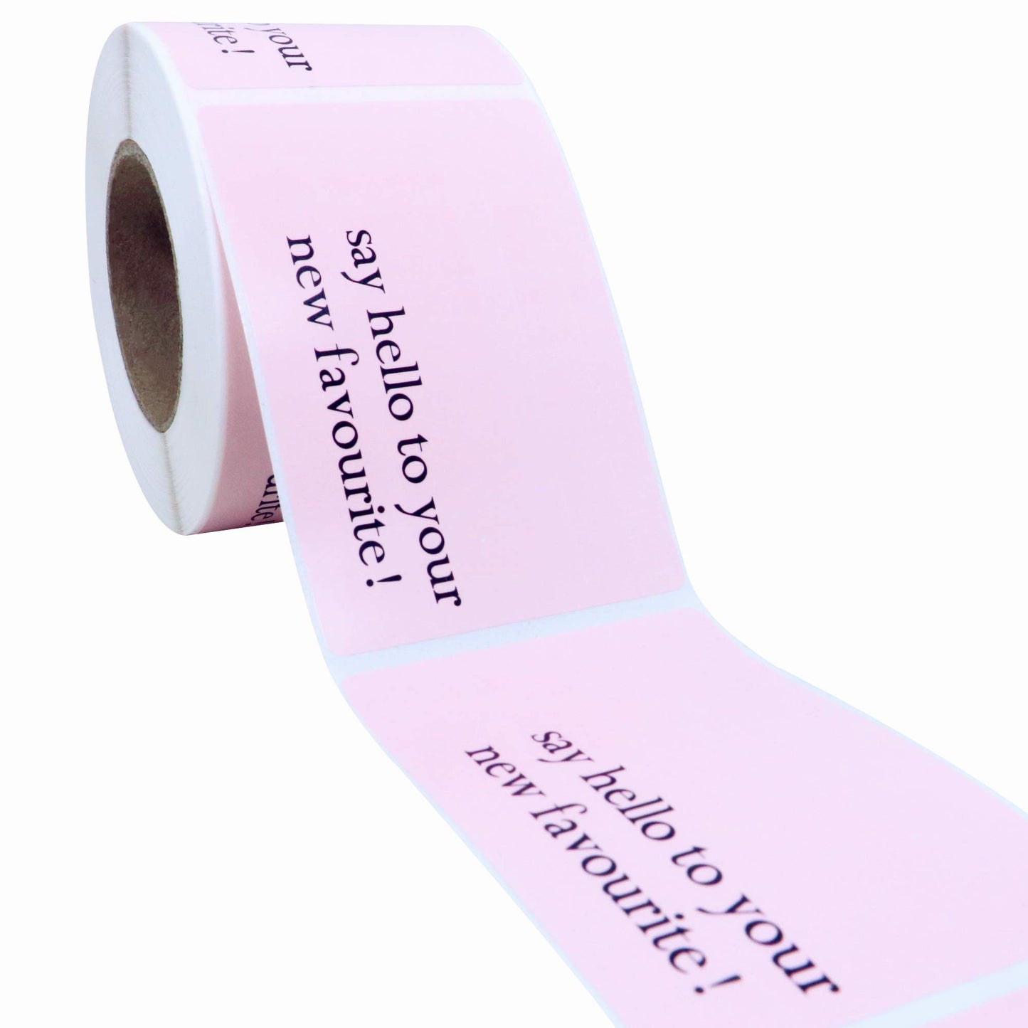 Hybsk Say Hello to Your New Favourite Stickers - Pink Business Thank You Stickers, Shipping Stickers - 2 x 3 Inch 300 Total Labels