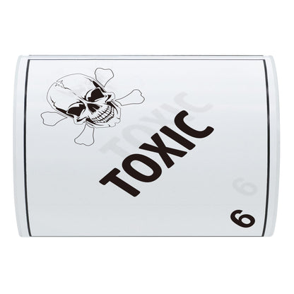 Hybsk Hazard Class 6 D.O.T. Toxic Labels 4x4 Inch Square 100 Adhesive Labels