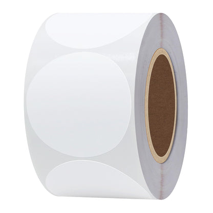 Hybsk 2 inch Circle Color Direct Thermal Stickers Shipping Labels for Barcodes, Name Tag, DIY Logo Design, Inventory– Compatible with Zebra, Rollo, Munbyn, and More-750 pcs per Roll